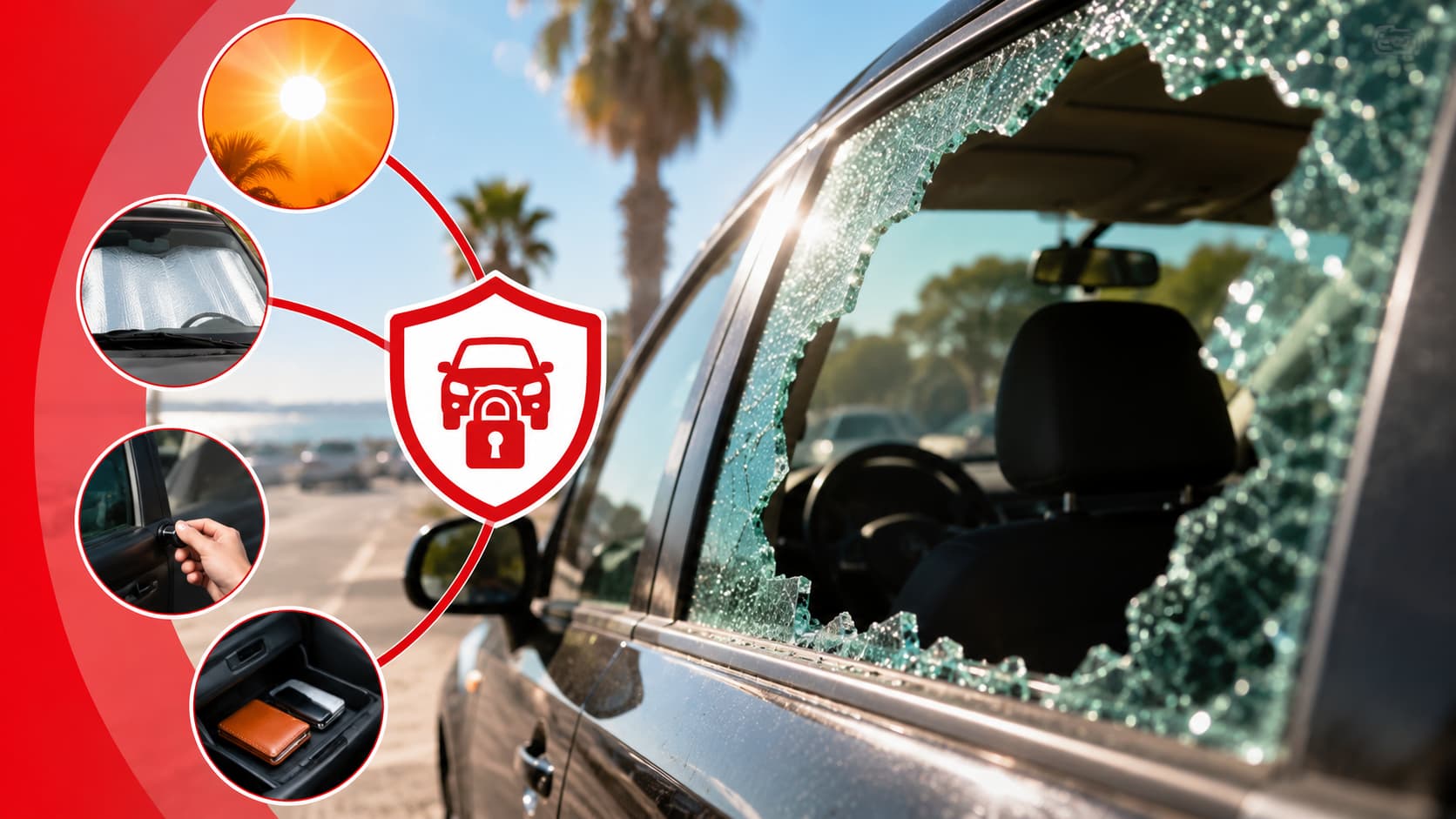 Por qué aumentan las roturas de las lunas de los coches en verano