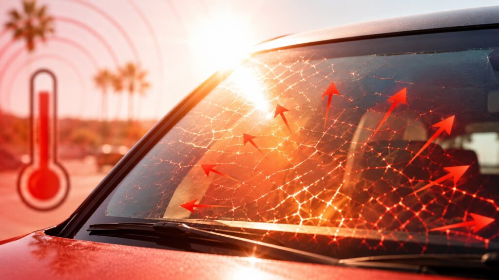 El calor y la dilatación de los cristales del coche